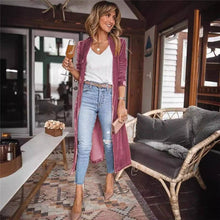 Load image into Gallery viewer, Sheer Trend - Loose Velvet Long Cardigan Coat With Elasticity