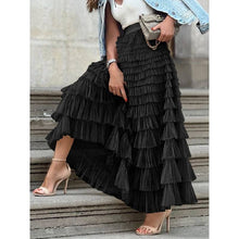 Load image into Gallery viewer, Sheer Trend - A-Line High Waisted Solid Color Tulle Skirts Bottoms