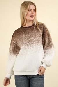 Cozy Ombre Sweatshirt - Mocha - Very J