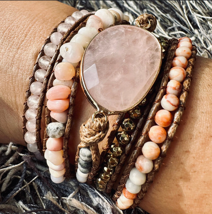 Himalayan Salt  Long Strand Wrap Bracelet  - Kingdom Girl