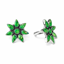 Load image into Gallery viewer, Peacock Dahlia Turquoise Bloom Ring