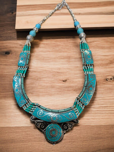Antique Turquoise Necklace - Tibetan