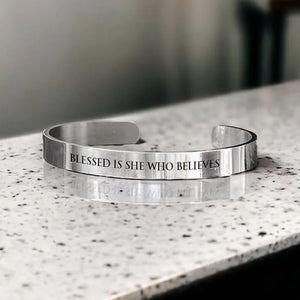 Blessed is She Who Knows Scripture Bangle  - Kingdom Girl