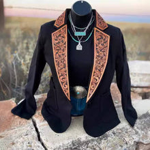 Load image into Gallery viewer, Sheer Trend - Printed Women&#39;s Western Styles Tops Blazer