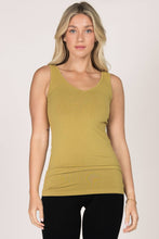 Load image into Gallery viewer, Reversible V-Scoop Neck Tank Top. New Colors!: Regular Size / Black