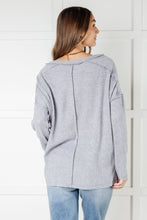 Load image into Gallery viewer, Basically Freezing Brushed Hacci Top in Heather Grey