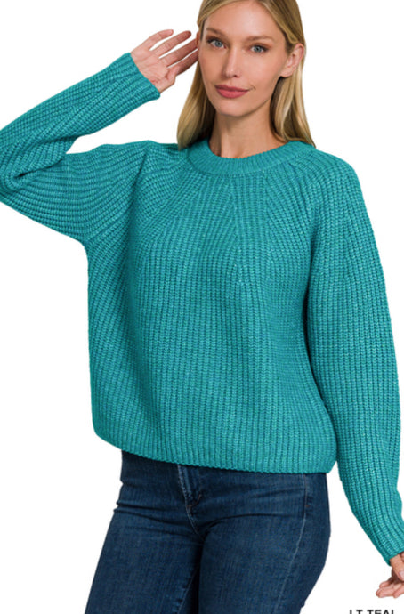 Tracy Ribbed Sweater - Zenana