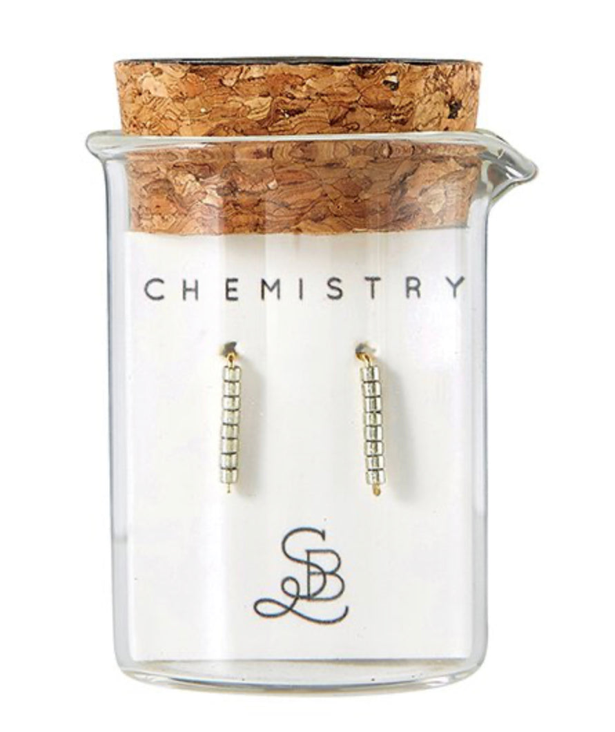 Pewter Chemistry Earring