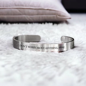 Scripture Bangle Don't Worry About Anything - Kingdom Girl