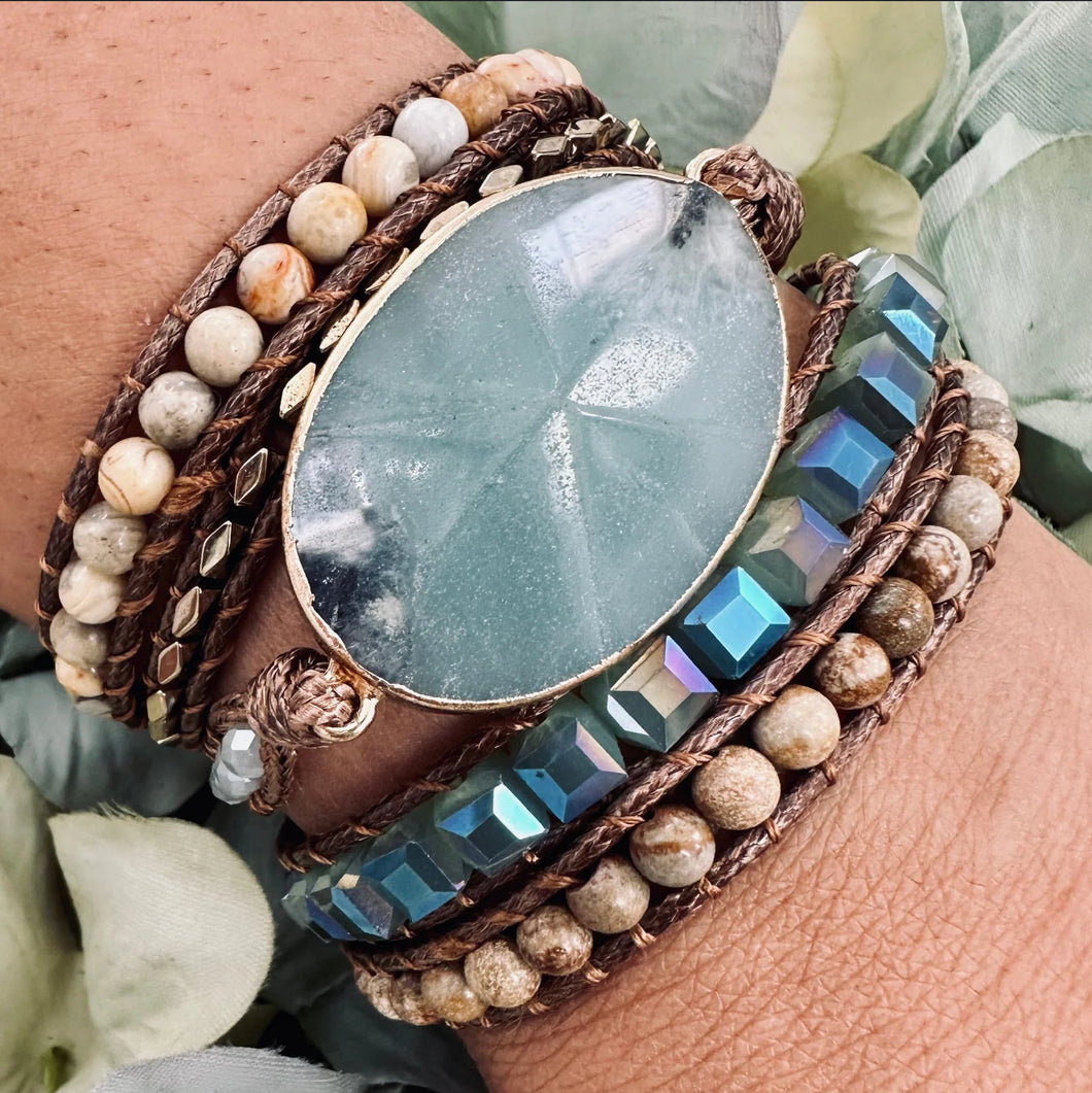 Iridescent Long Strand Wrap Bracelet  - Kingdom Girl