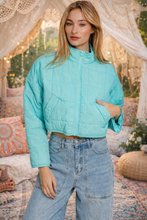 Load image into Gallery viewer, Aqua Daydream Cropped Puffer
