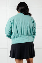 Load image into Gallery viewer, Fit Happens Nylon Tennis Jacket in Tidal Wave