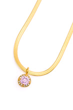 Load image into Gallery viewer, Here to Shine Gold Plated Necklace in Pink - online exclusive
