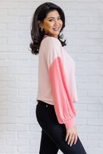 Load image into Gallery viewer, Hit Me With Your Best Shot Colorblock Top in Light Pink