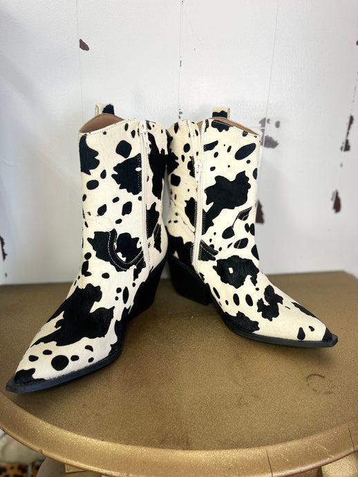Lainey Black Cow Bootie  - Corky