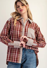 Load image into Gallery viewer, Striped Color Block Long Sleeve Flannel