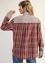 Load image into Gallery viewer, Striped Color Block Long Sleeve Flannel