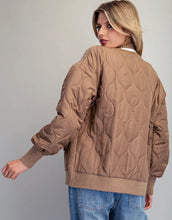 Load image into Gallery viewer, Quilted Mixed Media Knit Jacket