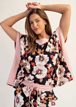 Load image into Gallery viewer, Floral Printed Dolman Sleeve Boxy Top
