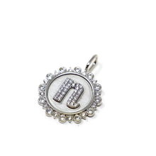 Load image into Gallery viewer, Vintage Coin Initial Charm - 2 Colors - The Sis Kiss