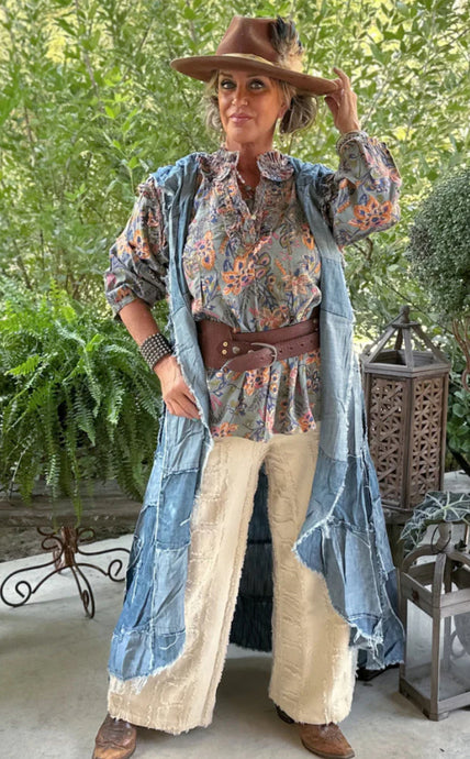 Patchwork Skies Hooded Duster - Jaded Gypsy