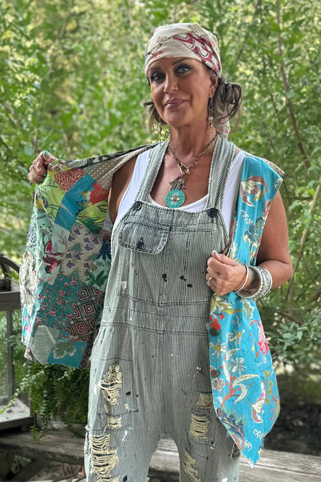 Patchwork Sunrise Reversible Vest - Jaded Gypsy