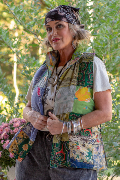 Patchwork Padded Vest - Jaded Gypsy