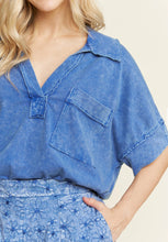 Load image into Gallery viewer, Cobalt Blue Lounge Top  - JHer
