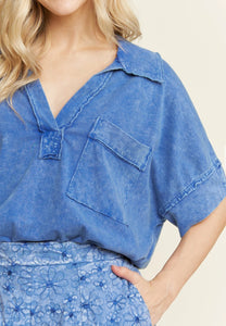 Cobalt Blue Lounge Top  - JHer