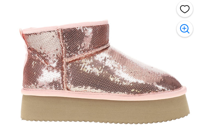 Room Service Blush Sequin Bootie - Corky