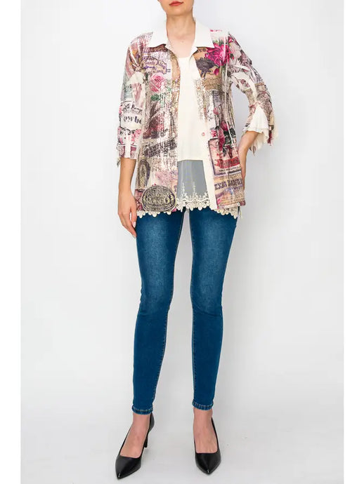 Western Roses Jacket- Origami