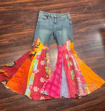 Load image into Gallery viewer, Got you Covered Kantha Flare Jean - Jaded Gypsy