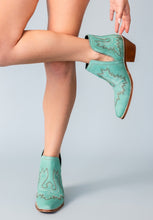 Load image into Gallery viewer, Kickin’ Booties in Turquoise Suede