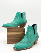Load image into Gallery viewer, Kickin’ Booties in Turquoise Suede
