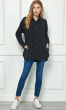 Load image into Gallery viewer, Quinn Quilted Shacket - Black  - See and Be Seen