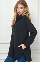 Load image into Gallery viewer, Quinn Quilted Shacket - Black  - See and Be Seen