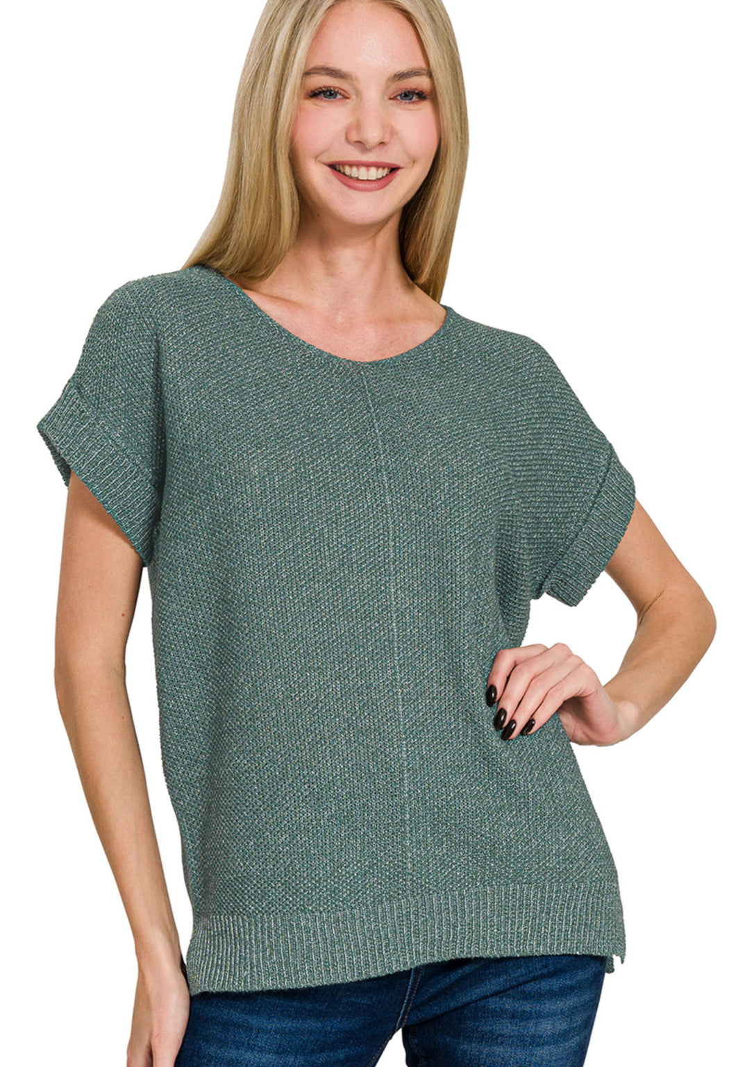 Jaded Green Top - Zenana