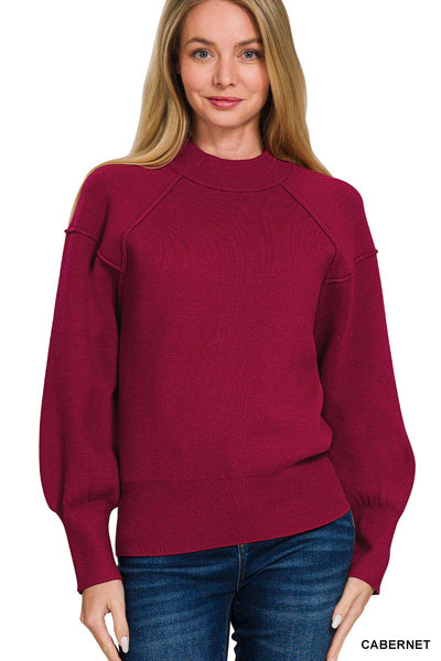 Sweet Cabernet Sweater - Zenana