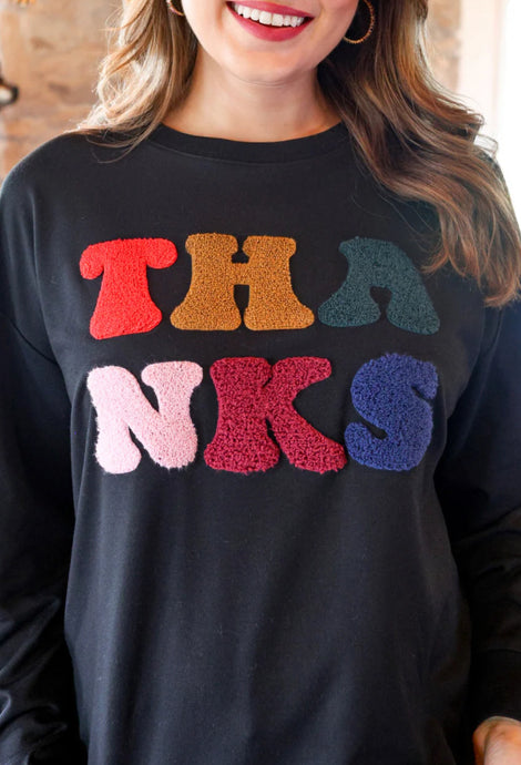 Thanks Chenille Sweatshirt - Jess Lea