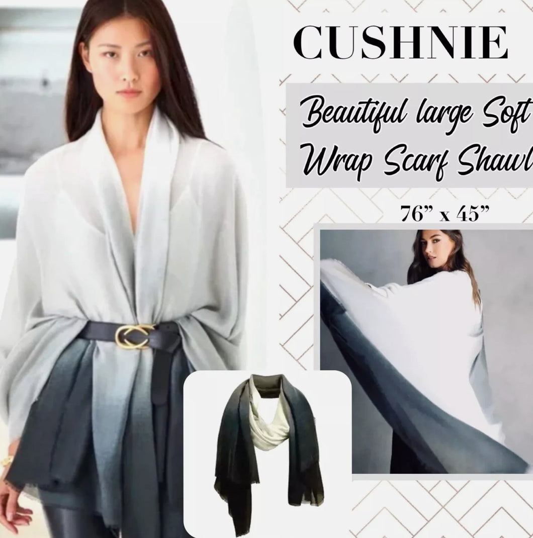 Carly Cushnie Ombre Grey Scarf