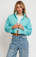 Load image into Gallery viewer, Aqua Daydream Cropped Puffer