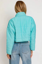 Load image into Gallery viewer, Aqua Daydream Cropped Puffer
