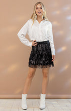 Load image into Gallery viewer, Cowgirl Rhinestone Fringe Skirt - Blue B