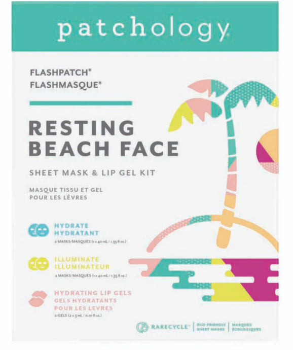 Resting Beach Face - 2 Sets - Patchology