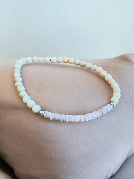 Amelia Beaded Bracelet - Bashful - Rustic Cuff