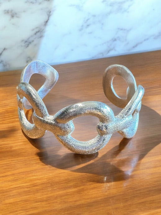 Gayle Silver Cuff - Rustic Cuff