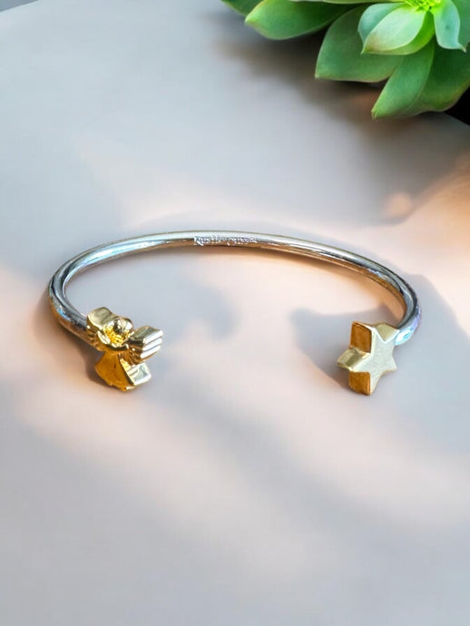 My Angel and Stars Bracelet- Rustic Cuff