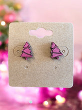 Load image into Gallery viewer, Holiday Crafted Wooden Earrings - Hand Painted - Laser Cut