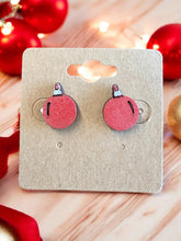 Load image into Gallery viewer, Holiday Crafted Wooden Earrings - Hand Painted - Laser Cut