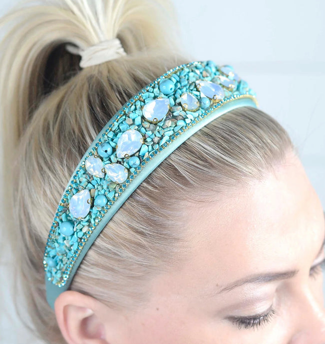 Southwest Turquoise Chunk Headbands